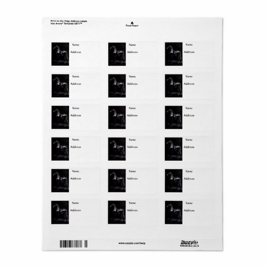 Dunkle Silber Adressaufkleber (Vorne)