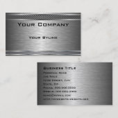 Dunkle Silber-Visitenkarte Visitenkarte (Vorne/Hinten)