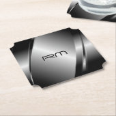 Dunkle Silbertöne glänzen metallisches Aussehen Untersetzer (angewinkelt)