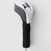 Dunkle Silhouette rost in Schwarz Golf Headcover (angewinkelt)