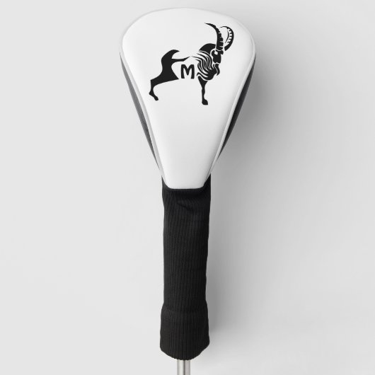 Dunkle Silhouette rost in Schwarz Golf Headcover (Vorderseite)
