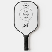 Dunkle Silhouette rost in Schwarz Pickleball Schläger (Vorderseite)