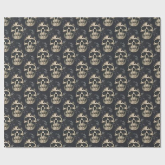 Dunkle Skulls Geschenkpapier (Flach)