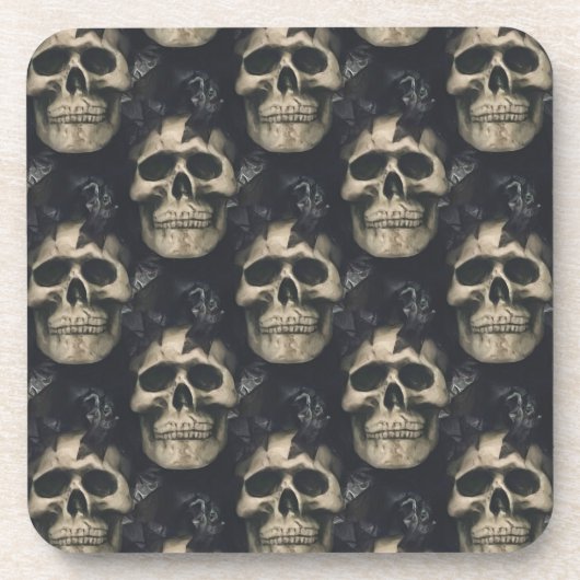 Dunkle Skulls Getränkeuntersetzer (Vorderseite)
