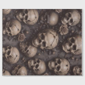 Dunkle Skulls Wrapping Paper Geschenkpapier (Flach)