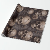 Dunkle Skulls Wrapping Paper Geschenkpapier (Ungerollt)