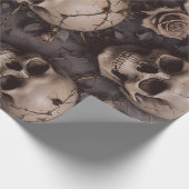 Dunkle Skulls Wrapping Paper Geschenkpapier (Ecke)