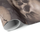 Dunkle Skulls Wrapping Paper Geschenkpapier (Rolleneckpunkt)