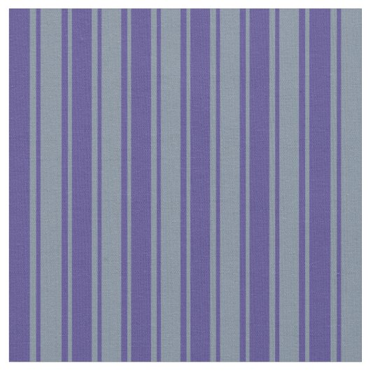 Dunkle Slate Blue & Light Slate Grau farbige Linie Stoff (Nahaufnahme)