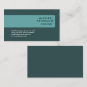 Dunkle Slate Grau Blue Schlicht Modern Business Ca Visitenkarte (Vorne/Hinten)