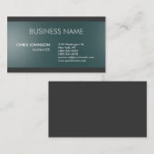 Dunkle Slate Grau Schlichte moderne Business Card Visitenkarte (Vorne/Hinten)
