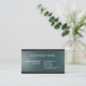 Dunkle Slate Grau Schlichte moderne Business Card Visitenkarte (Stehend Vorderseite)
