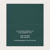 Dunkle Slate Gray Einzigartige Phantastische Visit Visitenkarten (Innenseite Aufgefaltet)