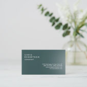 Dunkle Slate Gray Modern Creative Business Card Visitenkarte (Stehend Vorderseite)