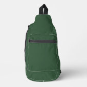 Dunkle Smaragdgrüne Solid-Farbe Crossbody Bag (Vorderseite)