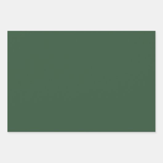 Dunkle Smaragdgrüne Solid-Farbe Geschenkpapier Set (Vorderseite 3)