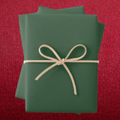 Dunkle Smaragdgrüne Solid-Farbe Geschenkpapier Set