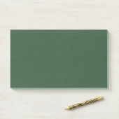 Dunkle Smaragdgrüne Solid-Farbe Post-it Klebezettel (Auf Schreibtisch)