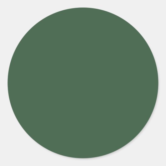 Dunkle Smaragdgrüne Solid-Farbe Runder Aufkleber (Vorderseite)