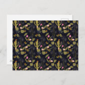 Dunkle Sommernachtskaktus Muster Feiertagspostkarte (Vorne/Hinten)