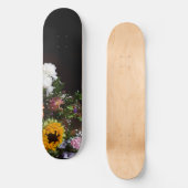 Dunkle Sonne + Sonnenblume Skateboard (Vorderseite)