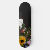 Dunkle Sonne + Sonnenblume Skateboard (Vorderseite)
