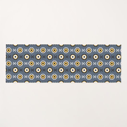 dunkle Sonnenblumen Yogamatte (Vorderseite (Horizontal))