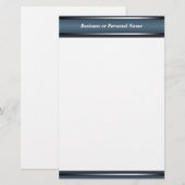 Dunkle Sophisticy Blue Schreibwaren Briefpapier (Vorne/Hinten)