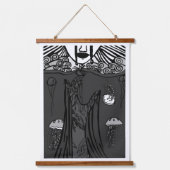 Dunkle Sorrow Wandteppich Mit Holzrahmen (Vorderseite)