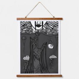 Dunkle Sorrow Wandteppich Mit Holzrahmen