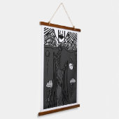 Dunkle Sorrow Wandteppich Mit Holzrahmen (Gewinkelt)