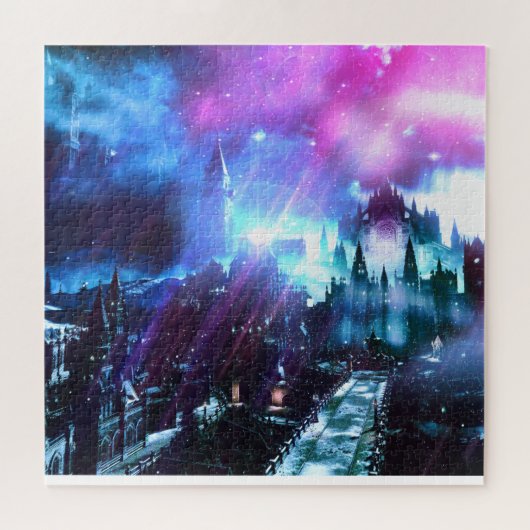 Dunkle Soule vaporwave Landschaft Puzzle (Horizontal)