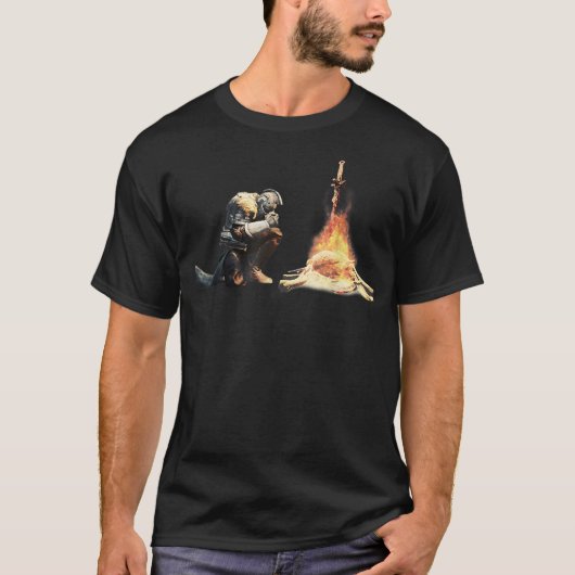 Dunkle Souls Bonfire T - Shirt (Vorderseite)