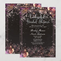 Dunkle Sparkle Glitzer Glam Light Brautparty