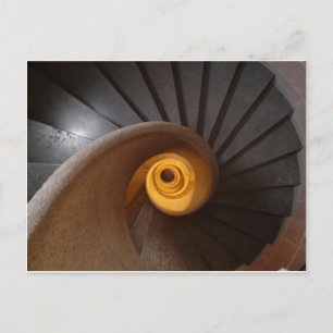 Dunkle Spiraltreppen Foto Postkarte