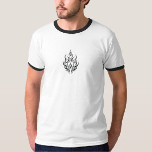 Dunkle Stammesflammenmaske – Abstrakte Feuerkunstg T-Shirt