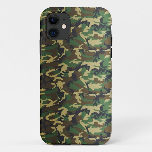 Dunkle Standard-Woodland-Camouflage Case-Mate iPhone Hülle (Rückseite)