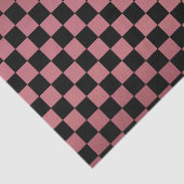 Dunkle staubige Rosen-und Schwarz-Karos Seidenpapier (Ausschnitt)