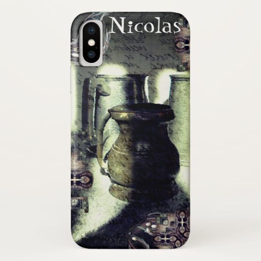 Dunkle Steampunk-Tasse und Handschriften Case-Mate iPhone Hülle (Rückseite)