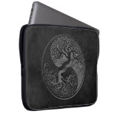 Dunkle SteinYin Yang Bäume Laptopschutzhülle (Vorne Rechts)