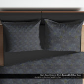 Dunkle Sterne Himmelsschwarz reversible Kissenbezug