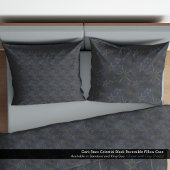 Dunkle Sterne Himmelsschwarz reversible Kissenbezug