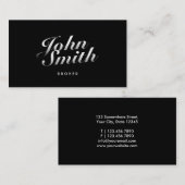 Dunkle stilvolle wirkliche visitenkarte (Vorne/Hinten)