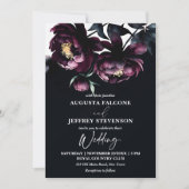 Dunkle Stimmung Noir elegant alles in einer Hochze Einladung (Vorderseite)