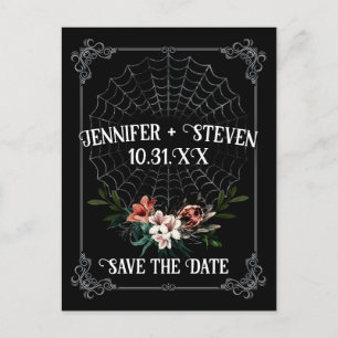 Dunkle, stimmungsvolle Gothic-Hochzeit - Save the  Postkarte