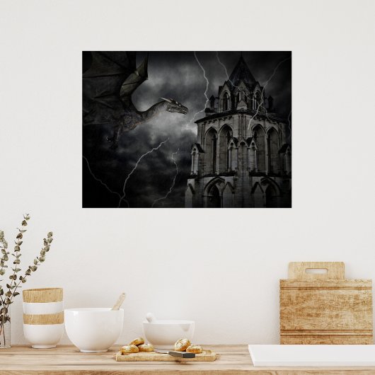 Dunkle Stormnachts Poster (Küche)