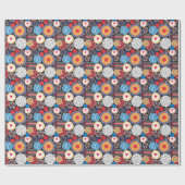 Dunkle Strahlung: Lichtkreismuster Geschenkpapier (Flach)