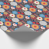 Dunkle Strahlung: Lichtkreismuster Geschenkpapier (Ecke)