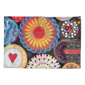 Dunkle Strahlung: Lichtkreismuster Kissenbezug (Rückseite)