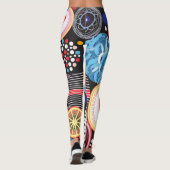 Dunkle Strahlung: Lichtkreismuster Leggings (Rückseite)